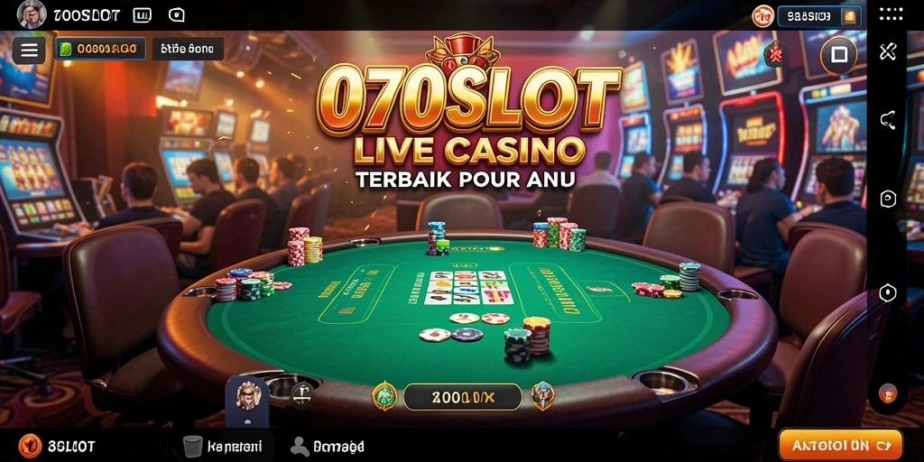 Tampilan menarik dari gameplay live casino di 070SLOT.
