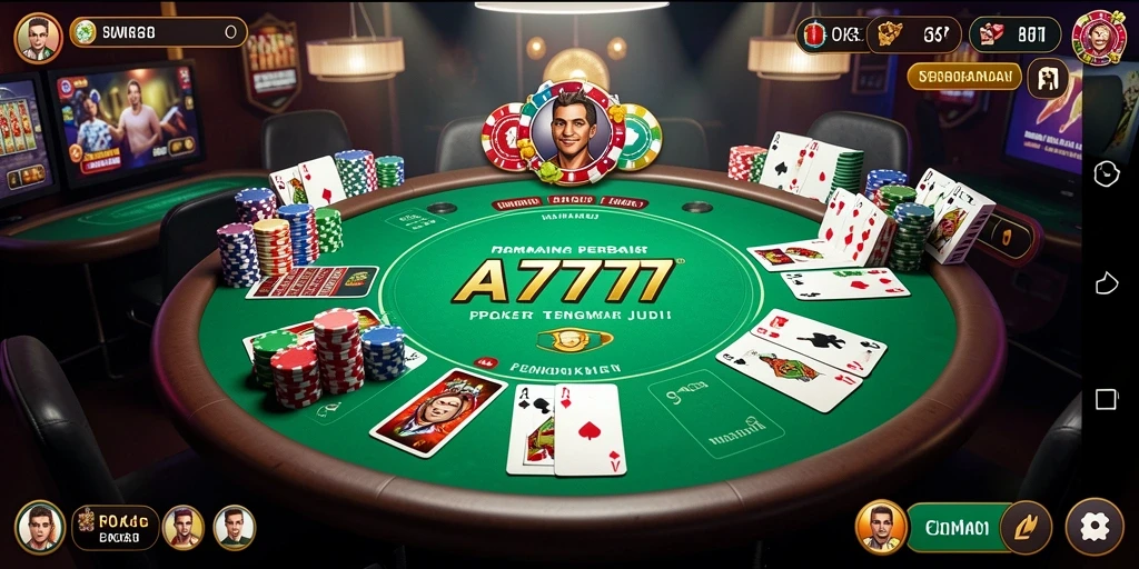 Tampilan gameplay Poker A7777 yang seru dan mendebarkan.