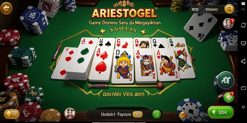 Tampilan permainan Domino yang menegangkan di ARIESTOGEL.