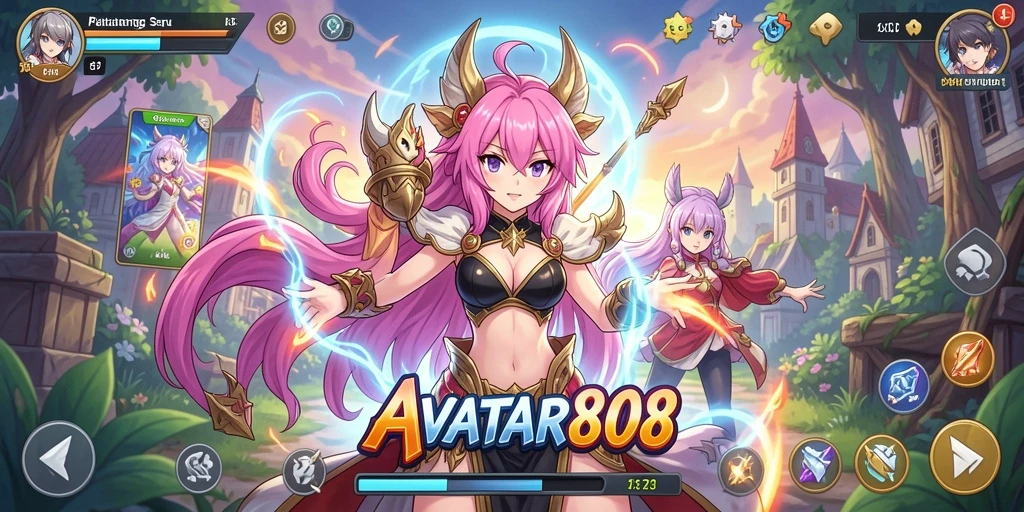 Screenshot gameplay <strong>AVATAR808</strong> menampilkan karakter anime dalam aksi seru.