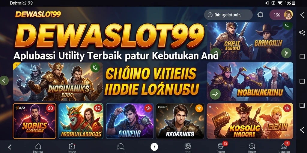 Tampilan antarmuka aplikasi DEWASLOT99 yang user-friendly dan berfungsi optimal.