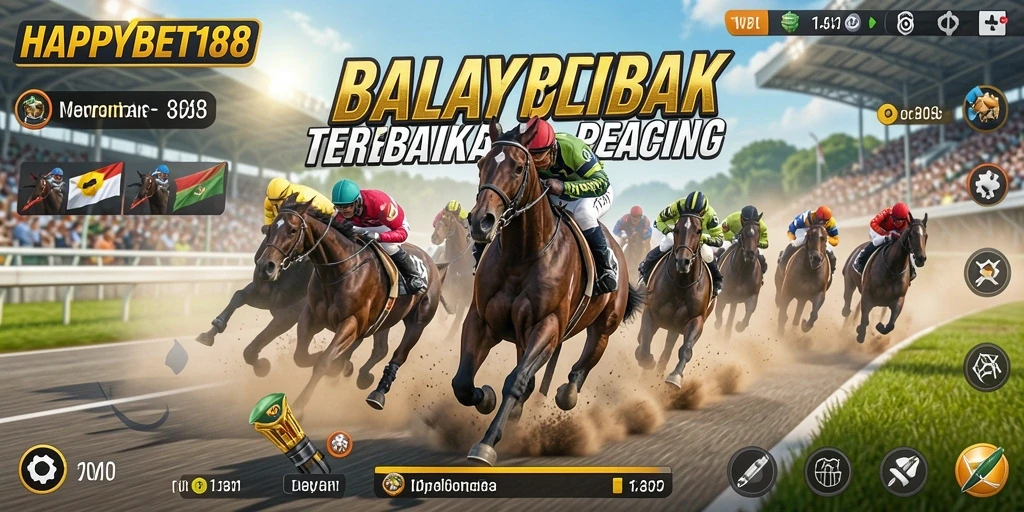 Tampilan gameplay balap yang mendebarkan di HAPPYBET188.