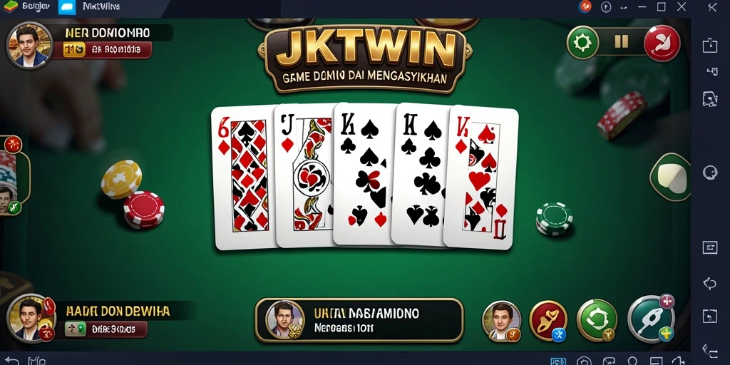 Screenshot gameplay JKTWIN yang menampilkan suasana permainan Domino.