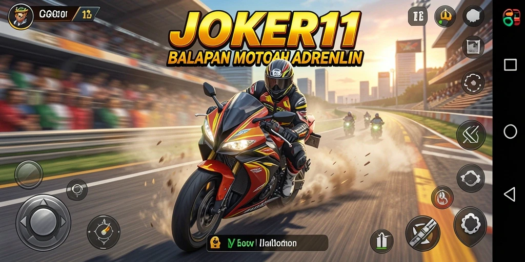 Tampilan balapan seru di JOKER11 yang memacu adrenalin.