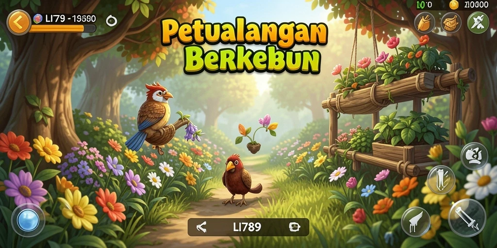 Tampilan gameplay LI789 yang menampilkan aktivitas bertani yang seru.