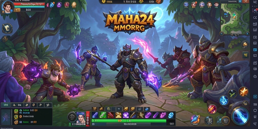 Tampilan gameplay epik di dunia fantastis MAHA24.