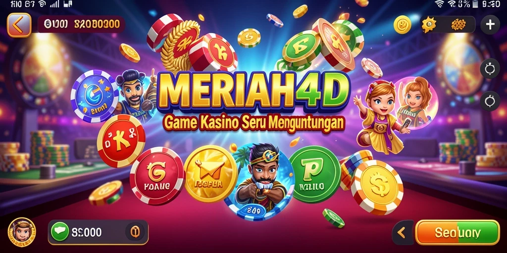 Screenshot gameplay MERIAH4D menampilkan suasana kasino yang mendebarkan.