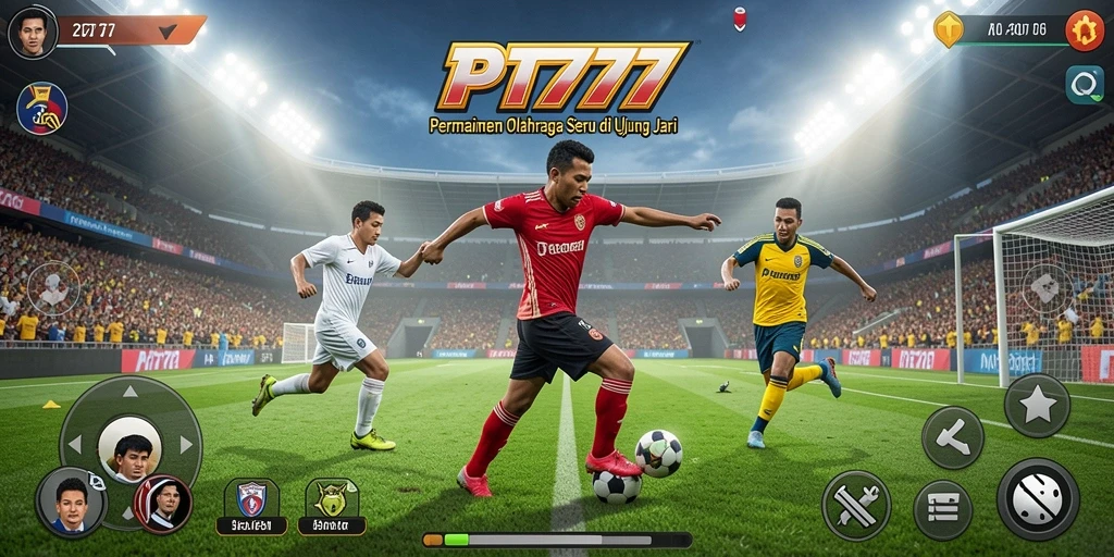 Tampilan seru gameplay PT777 yang penuh aksi olahraga.