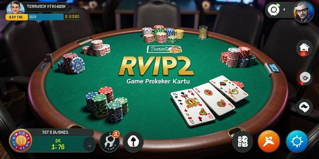 Tampilan gameplay Poker yang menarik dan seru di RVIP2.