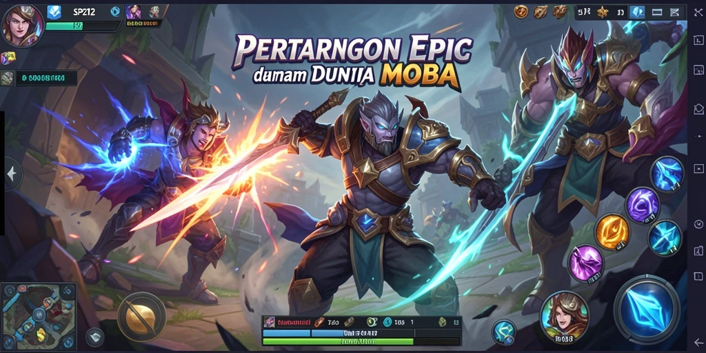 Gameplay seru SP212 dengan berbagai hero yang unik.