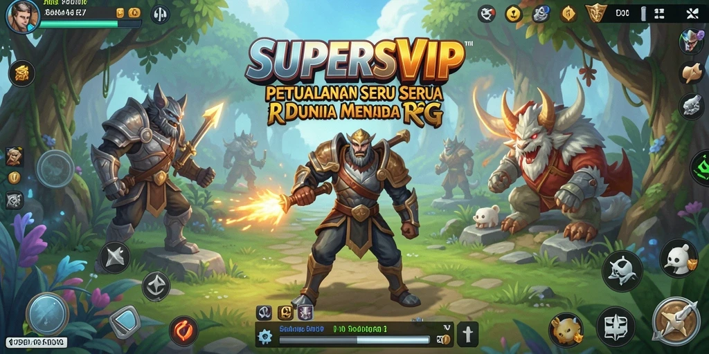 Tampilan gameplay menarik dengan pertarungan RPG yang mendebarkan.